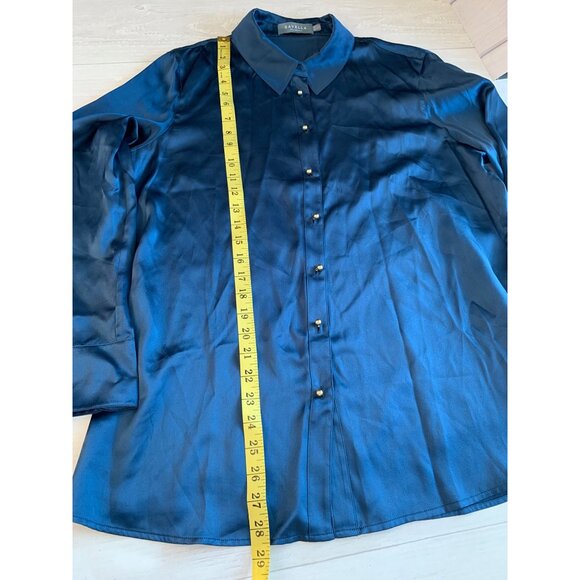 Elegant Blue Button Down Shirt - Picture 10 of 13